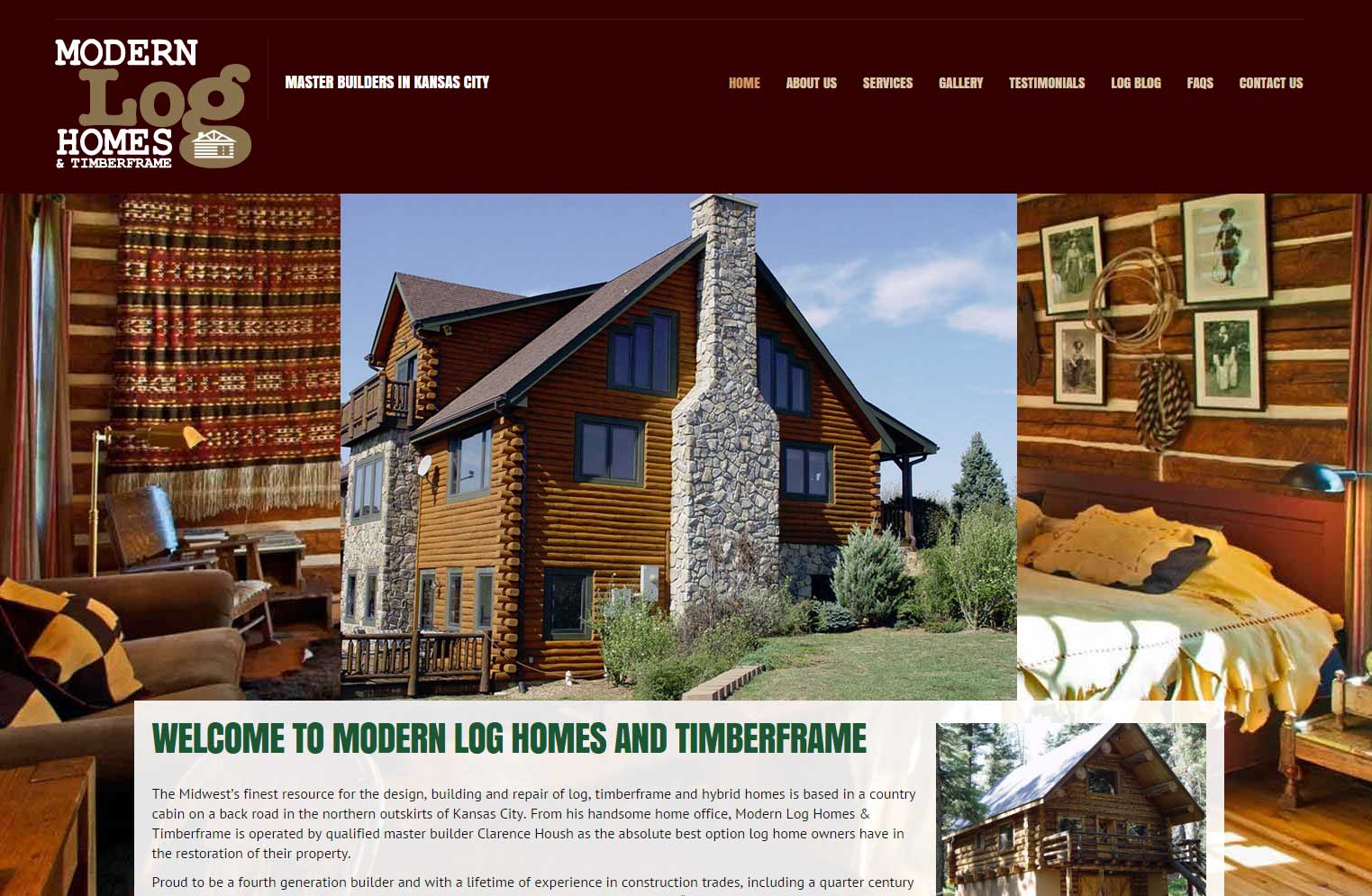 modern log homes
